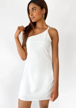 Robes^Outfitbook Robe courte asymétrique BLANC