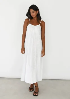 Robes^Outfitbook Robe longue en coton BLANC