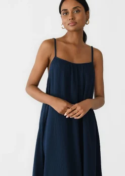 Robes^Outfitbook Robe longue en coton NAVY
