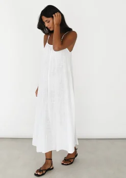Robes^Outfitbook Robe longue en coton BLANC