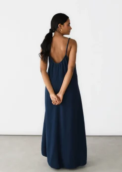Robes^Outfitbook Robe longue en coton NAVY