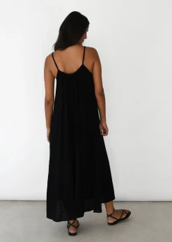 Robes^Outfitbook Robe longue en coton NOIR