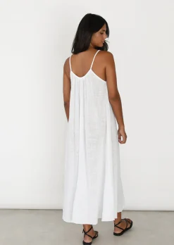 Robes^Outfitbook Robe longue en coton BLANC
