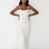 Robes^Outfitbook Robe longue en maille crochet BLANC