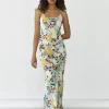Robes^Outfitbook Robe longue imprimé fleuri VERT