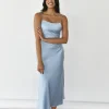 Robes^Outfitbook Robe mi-longue en satin