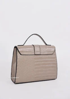 Sacs L Pochettes^Outfitbook Sac à main effet croco beige