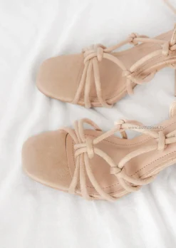 Sandales À Talons^Outfitbook Sandales à lacets et talon large BEIGE