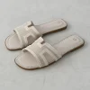 Sandales Plates^Outfitbook Sandales plates tissu BEIGE
