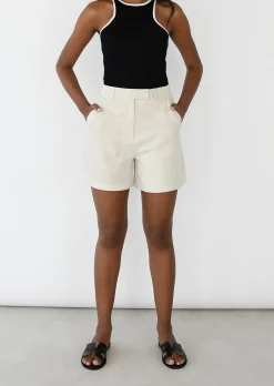 Shorts^Outfitbook Short en lin ajusté BEIGE
