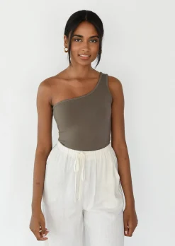 Hauts^Outfitbook Top asymétrique TAUPE