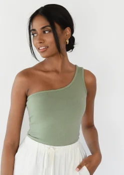 Hauts^Outfitbook Top asymétrique VERT