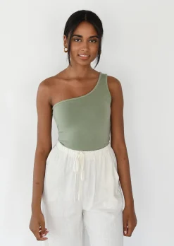 Hauts^Outfitbook Top asymétrique VERT