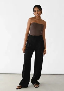 Hauts^Outfitbook Top bandeau MARRON