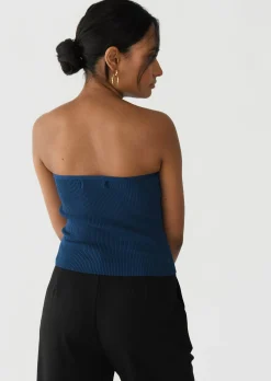 Hauts^Outfitbook Top bandeau BLEU