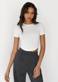 Hauts^Outfitbook Top basique BLANC