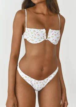 Maillots De Bain^Outfitbook Top bikini fleuri armature V Blanc