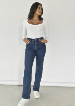 Pulls L Cardigans | Hauts^Outfitbook Top coton manches longues BLANC