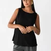 Hauts^Outfitbook Top plissé NOIR