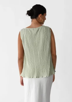 Hauts^Outfitbook Top plissé VERT