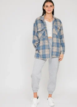 Vestes L Manteaux^Outfitbook Veste à carreaux BLEU