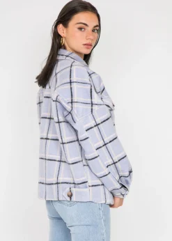 Vestes L Manteaux^Outfitbook Veste à carreaux en coton LILAS