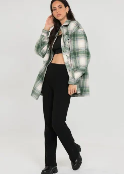 Vestes L Manteaux^Outfitbook Veste à carreaux e VERT