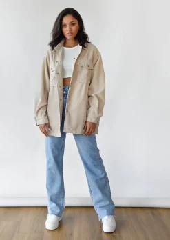 Vestes L Manteaux^Outfitbook Veste en velours côtelé BEIGE