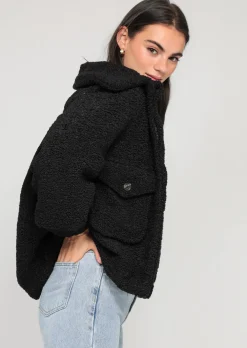 Vestes L Manteaux^Outfitbook Veste oversize effet peau de mouton NOIR