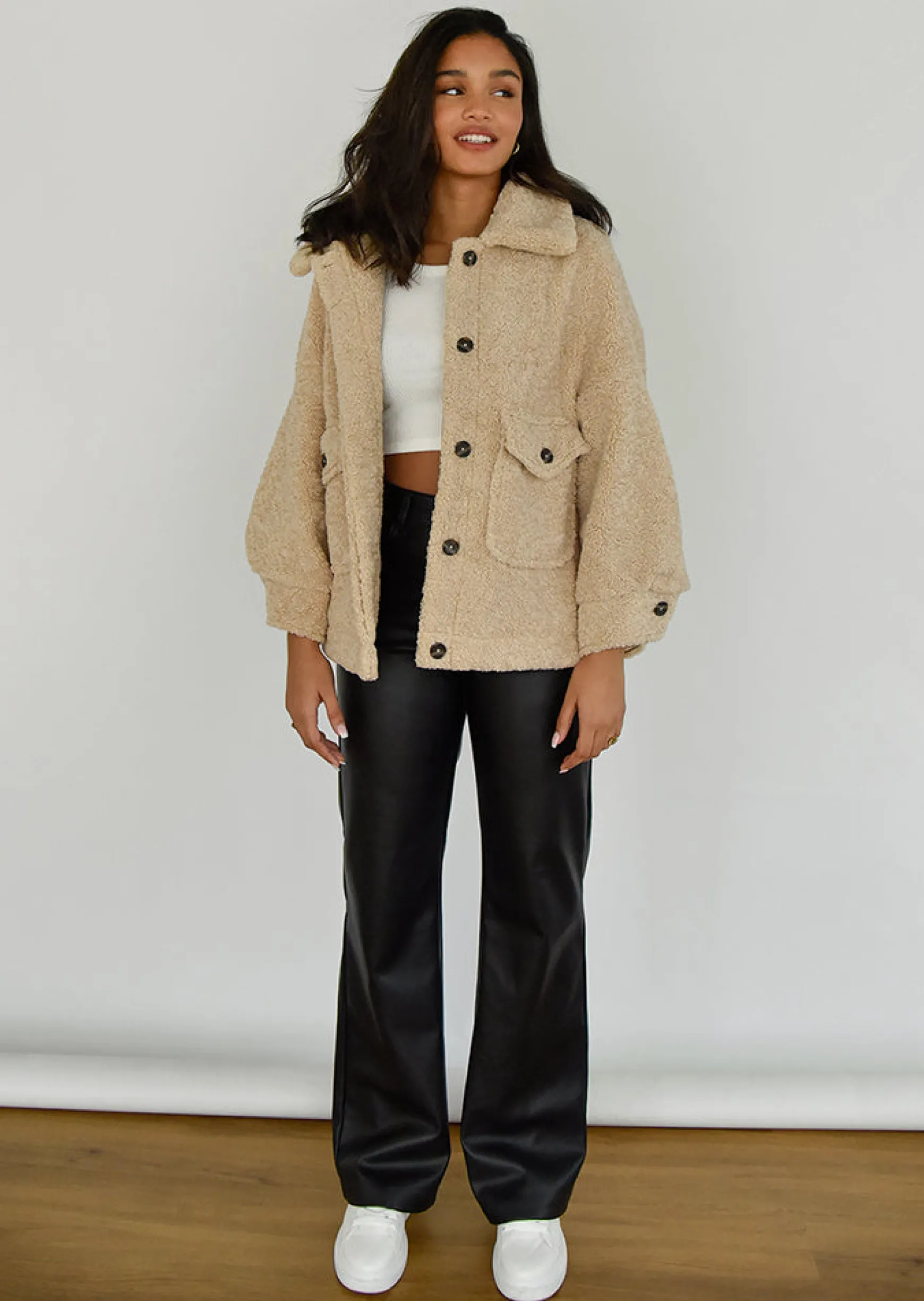 Vestes L Manteaux^Outfitbook Veste oversize effet peau de mouton BEIGE