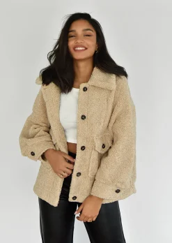 Vestes L Manteaux^Outfitbook Veste oversize effet peau de mouton BEIGE