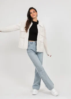 Vestes L Manteaux^Outfitbook Veste pelucheuse crème BEIGE