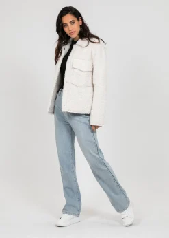 Vestes L Manteaux^Outfitbook Veste pelucheuse crème BEIGE
